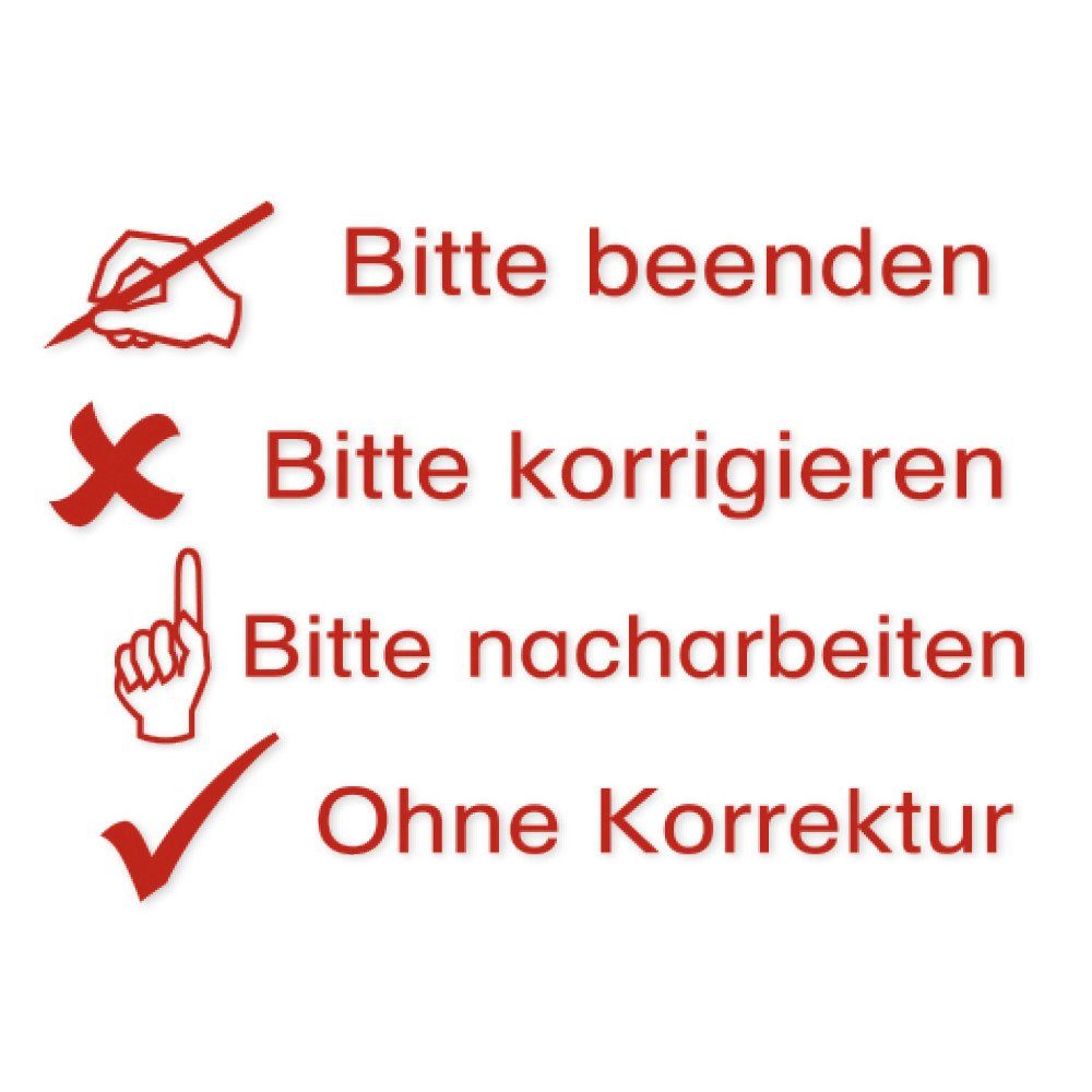TimeTEX Stempel Siebdruck-Stempel "Perpetuum" 4 in 1, "Bitte beenden" – Bild 2 von 2