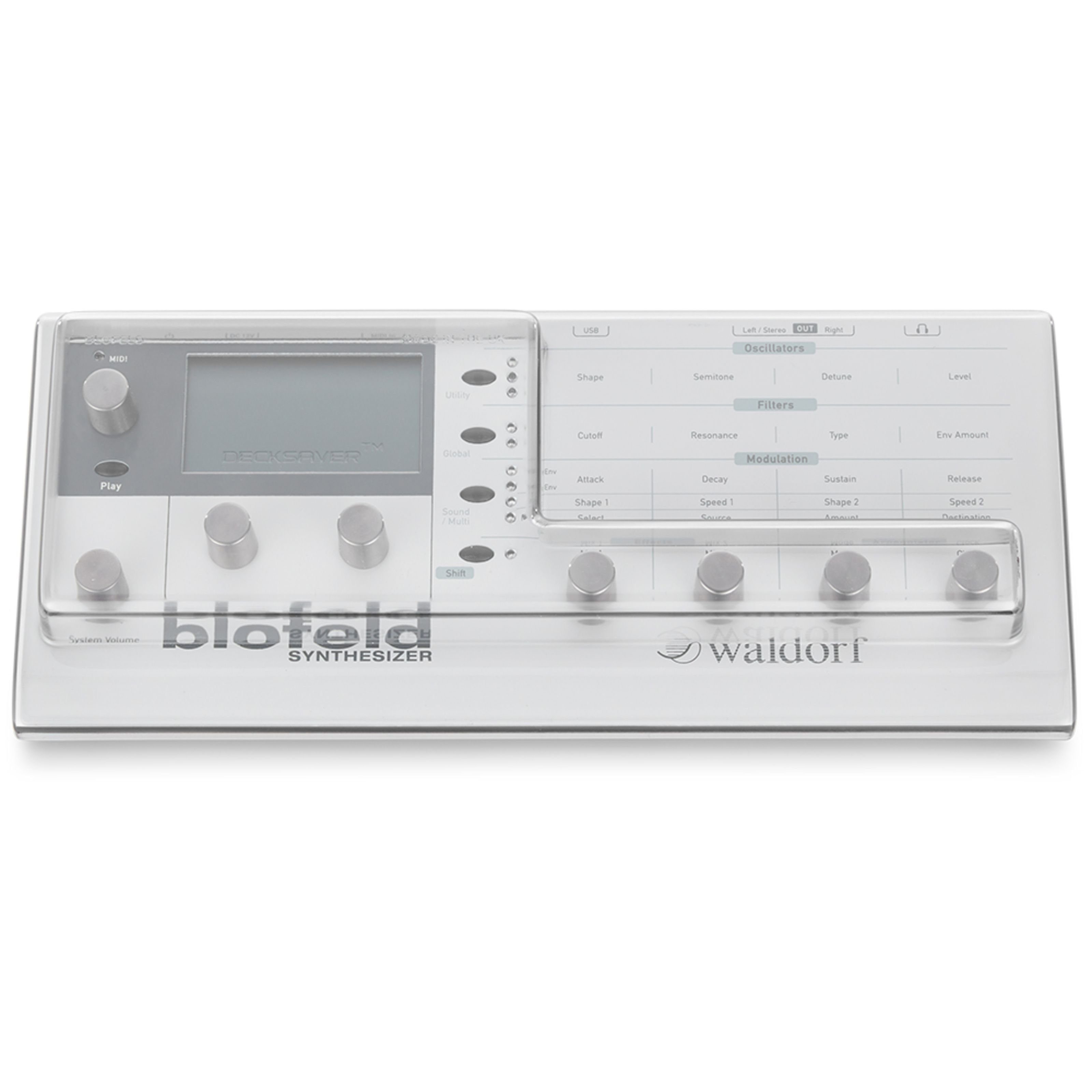 Decksaver Abdeckhaube, Waldorf Blofeld / Pulse2 Cover - Abdeckung für Keyboards