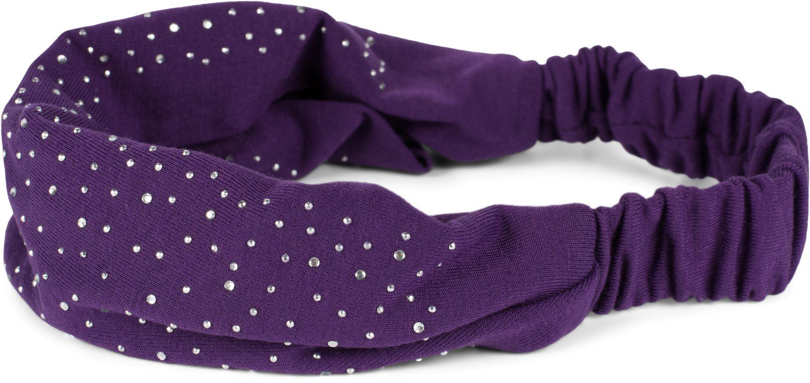 Violett Haarband, 1-tlg., styleBREAKER mit Haarband Strasssteine