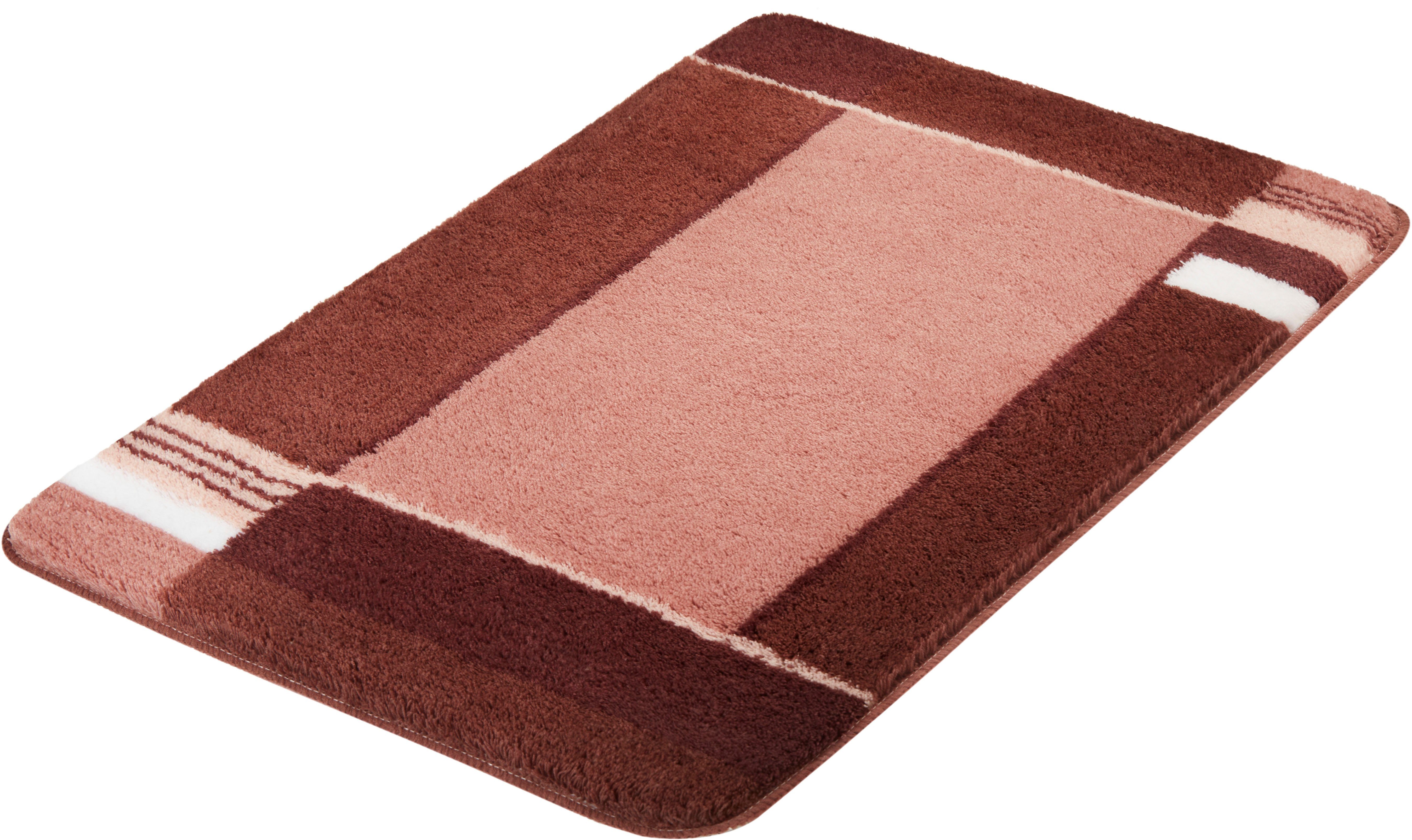 Kleine Wolke Badematte Padova, Höhe 20 mm, rutschhemmend beschichtet, fußbodenheizungsgeeignet, Kunstfaser, rechteckig, Badteppich, modernes Design, mit Bordüre, Kundenliebling