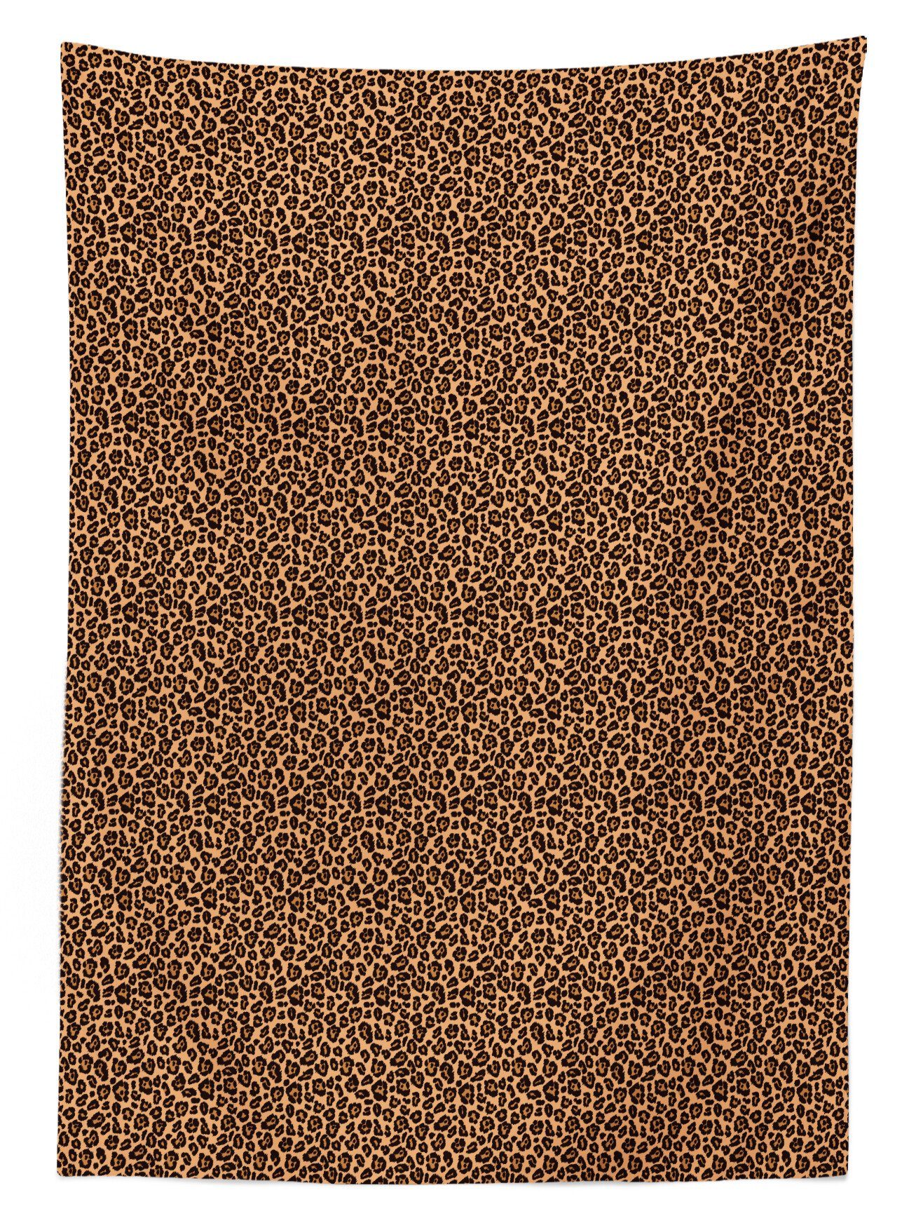 Für den Exotische geeignet Orange Leopard-Druck Farbfest Tischdecke Klare Außen Waschbar Abakuhaus Bereich Farben, Afrikanische