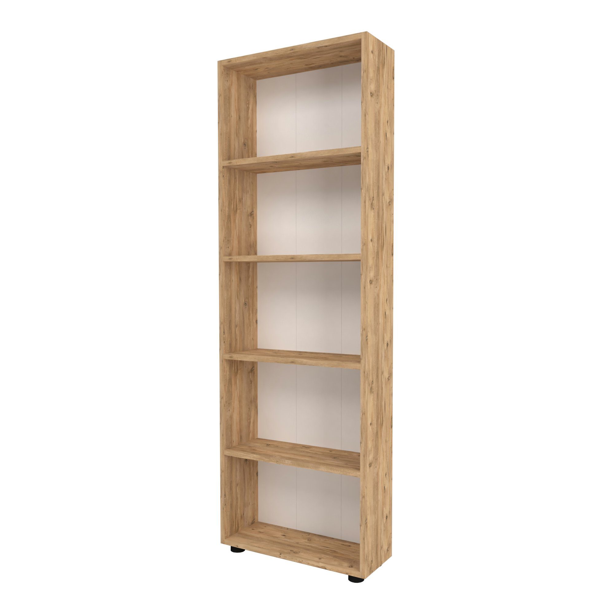 en.casa Bücherregal, »Vara« mit 5 Ablagen 172 x 55 x 20 cm Eiche-Optik günstig online kaufen