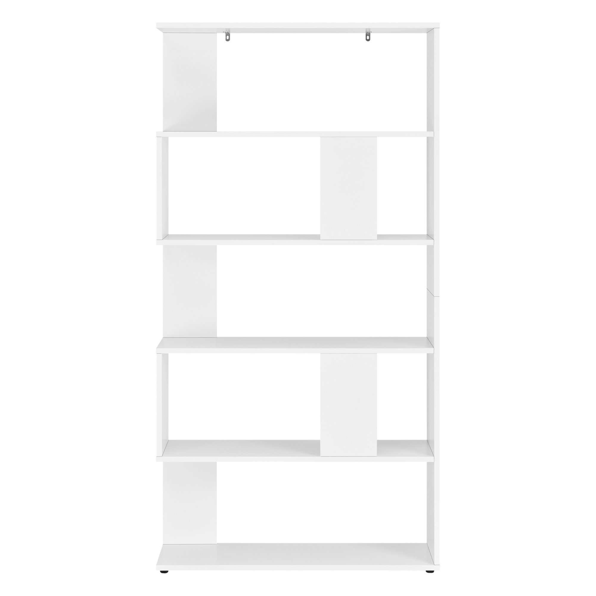 Ablageflächen »Aneby« Weiß Regal 159x80x23,5cm mit en.casa 5 Bücherregal,