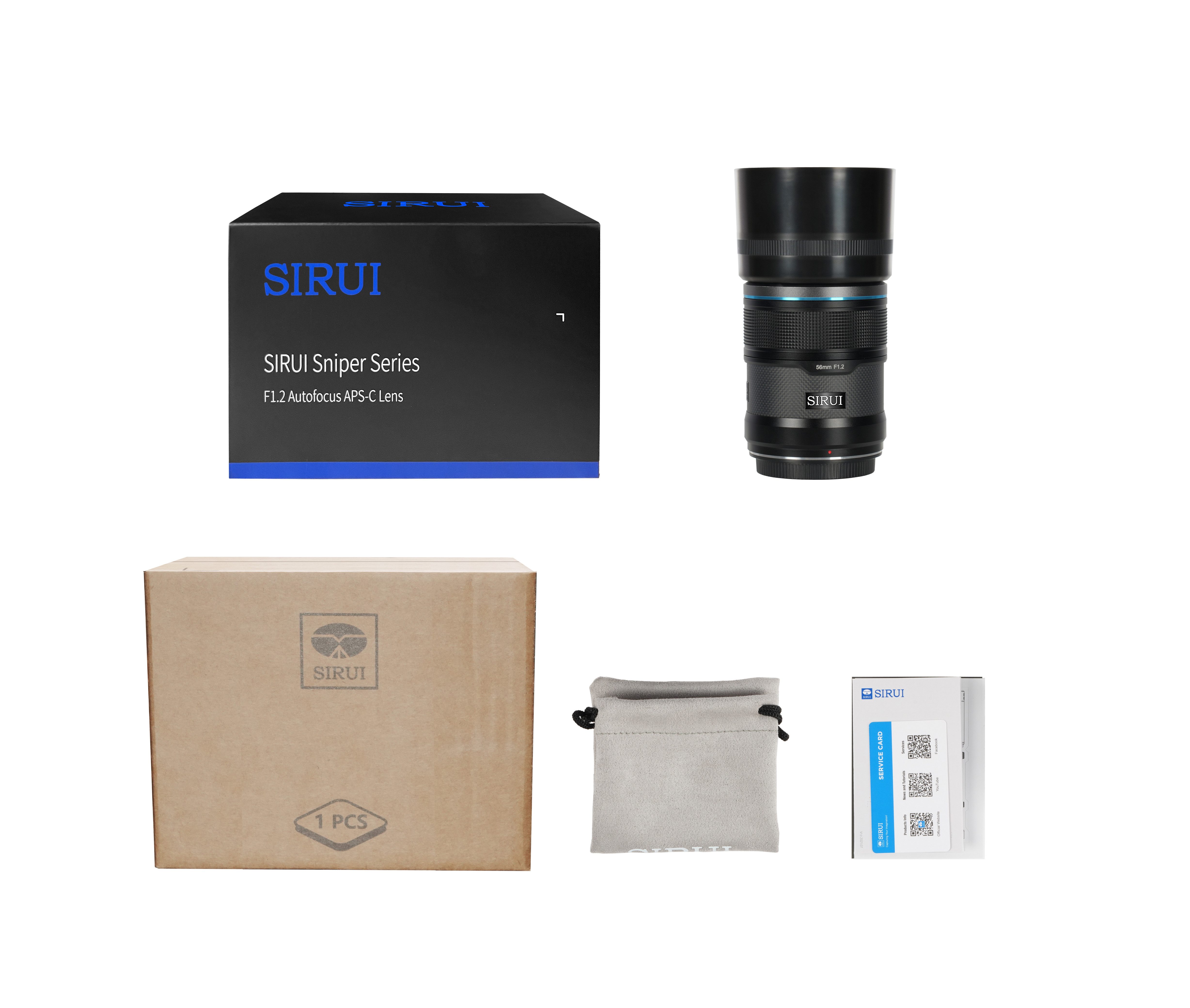 SIRUI Sniper 56mm Objektiv, (F1.2 APSC Auto-Focus Objektiv E/Z/X Mount)