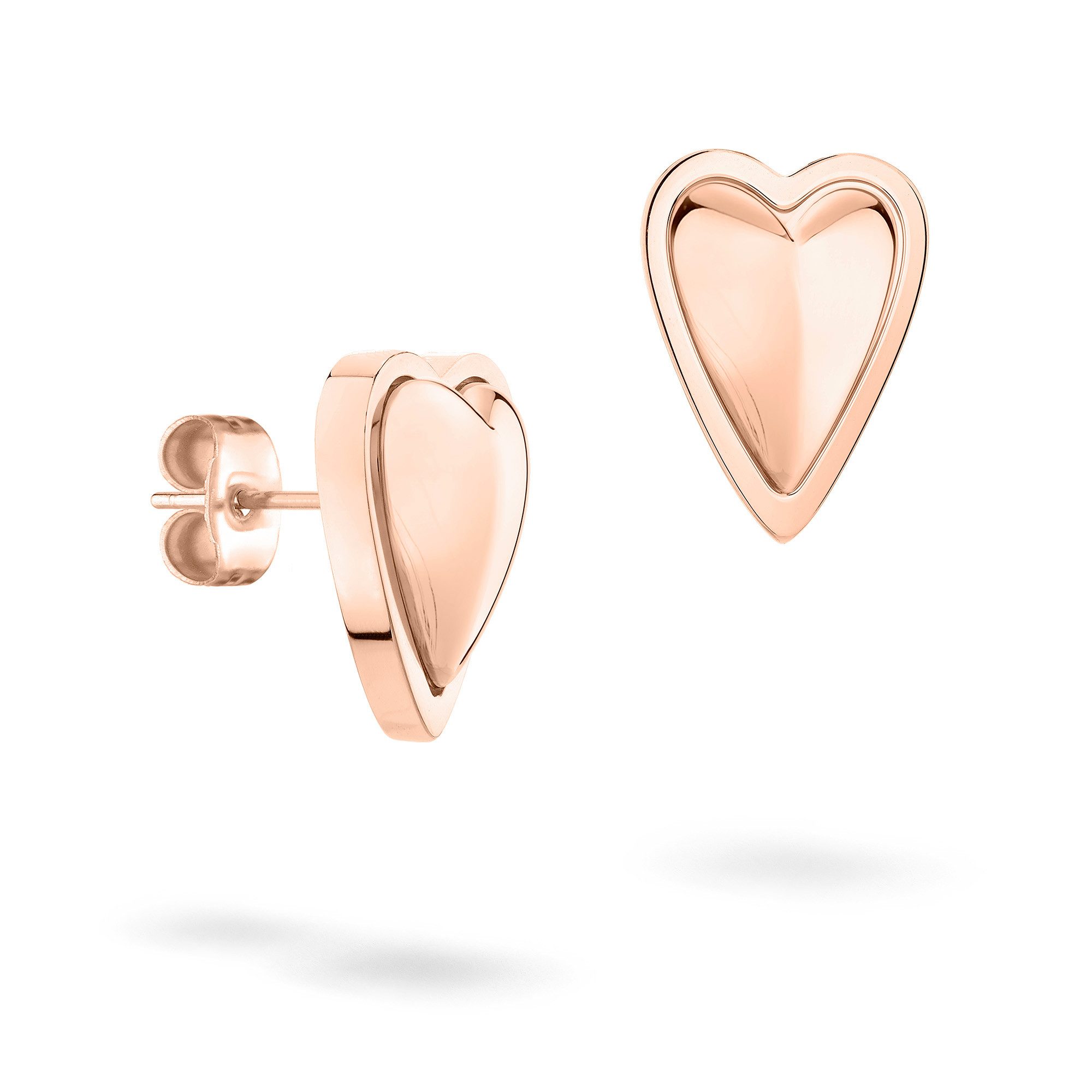 Paar Ohrstecker Metal Heart, Herz