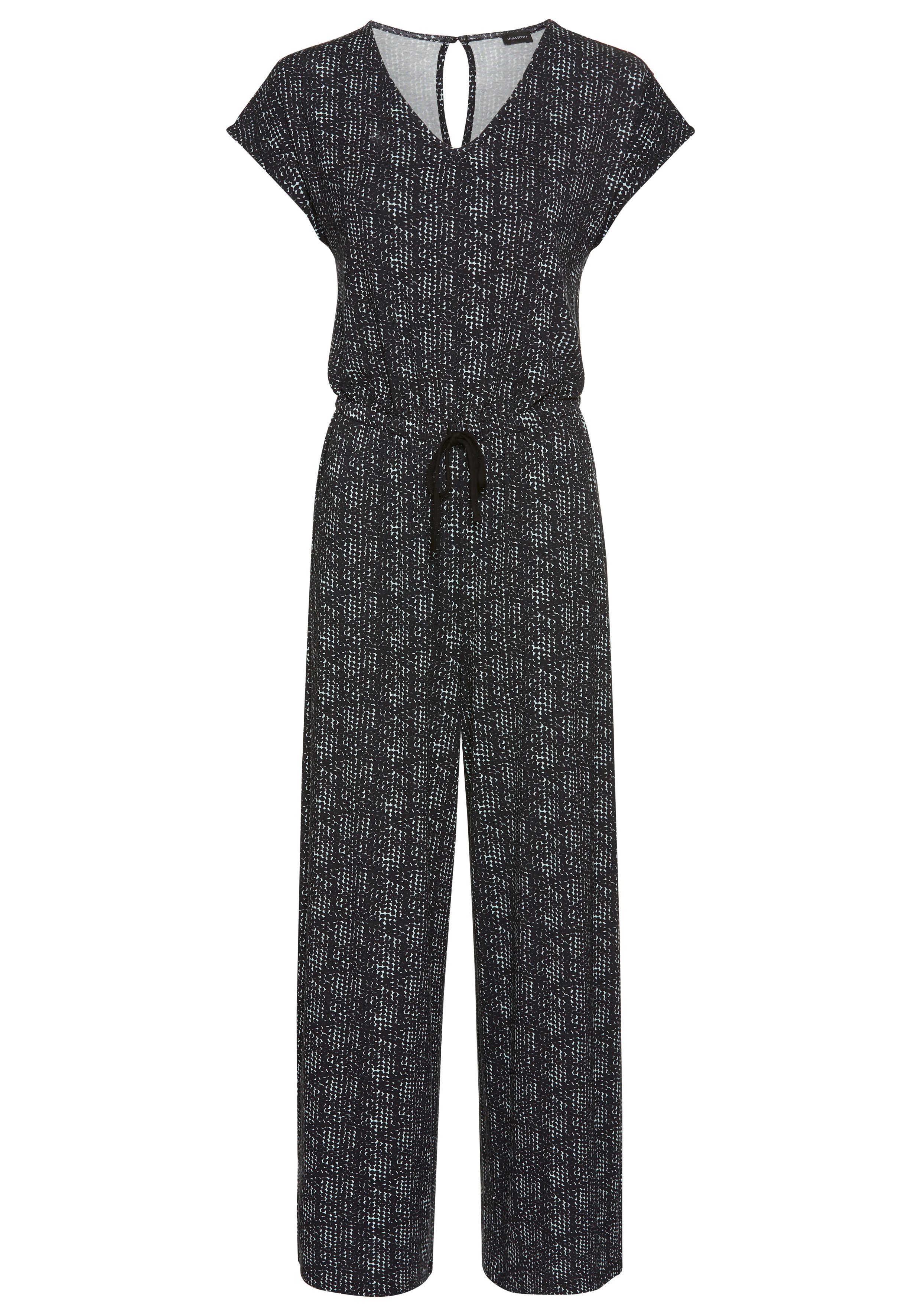 Laura Scott Jumpsuit mit filigranem Alloverprint günstig online kaufen