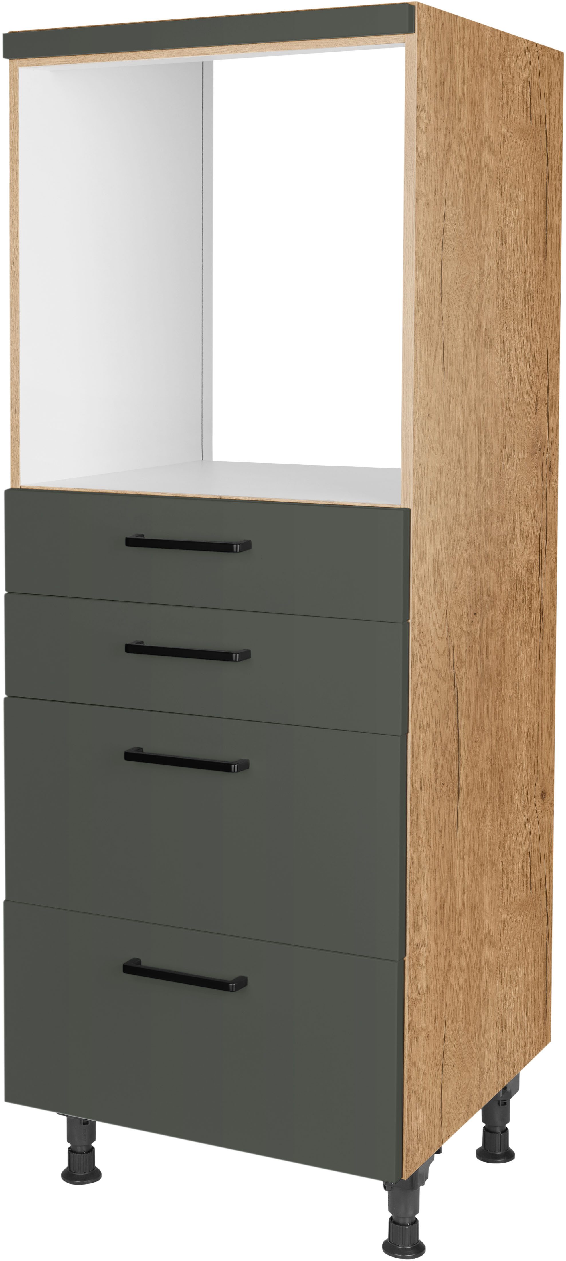 nobilia® Herdumbauschrank "Easytouch", mit Schubkästen und Auszügen, vormontiert, Breite/Höhe: 60/167,8 cm