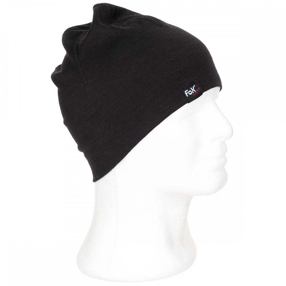 FoxOutdoor Beanie Fox Outdoor Beanie, Merino Lite, schwarz