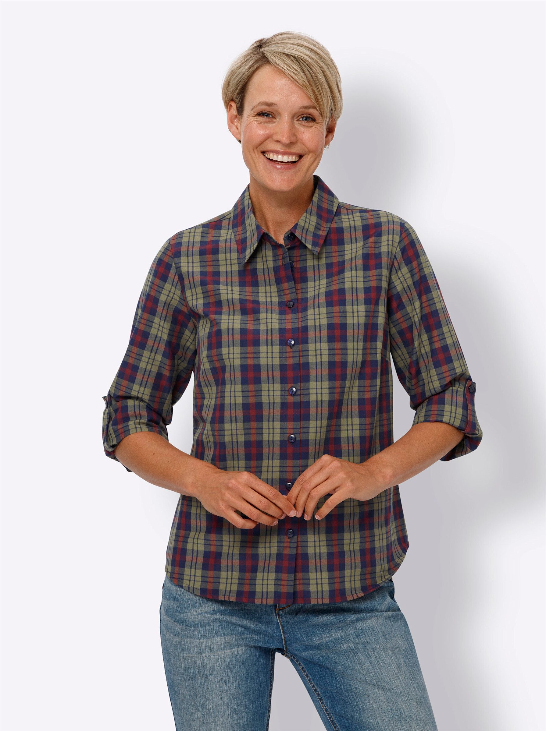 Sieh an! Klassische Bluse Langarmbluse günstig online kaufen
