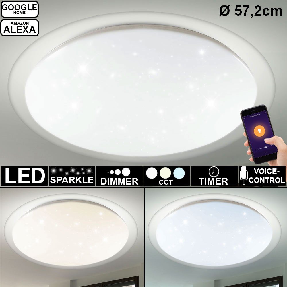etc-shop LED Effekt Home Tageslicht Beleuchtung Sternen Deckenleuchte, Leuchten LED Smart Decken