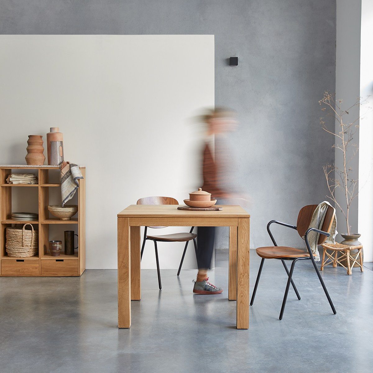 Esstisch Tisch Eden aus massivem Eichenholz 90x90