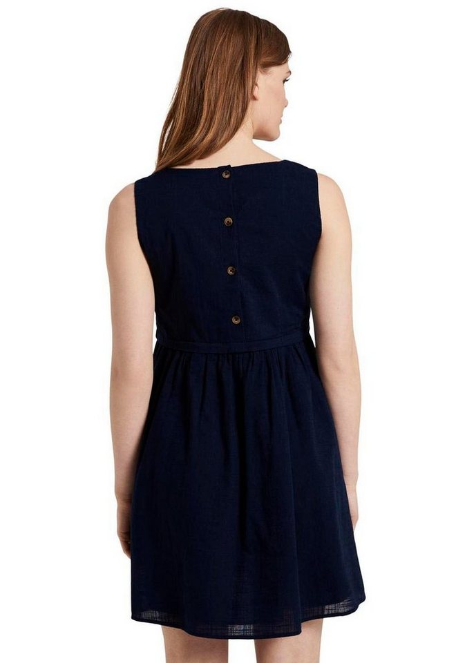 TOM TAILOR Denim Sommerkleid mit Knopfleiste am Rücken in blau