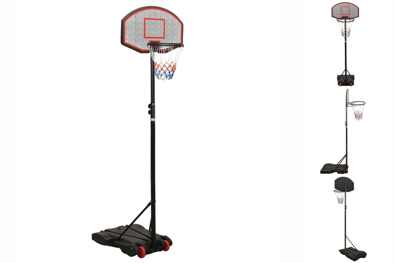 vidaXL Basketballkorb Basketballständer Schwarz 216-250 cm Polyethylen