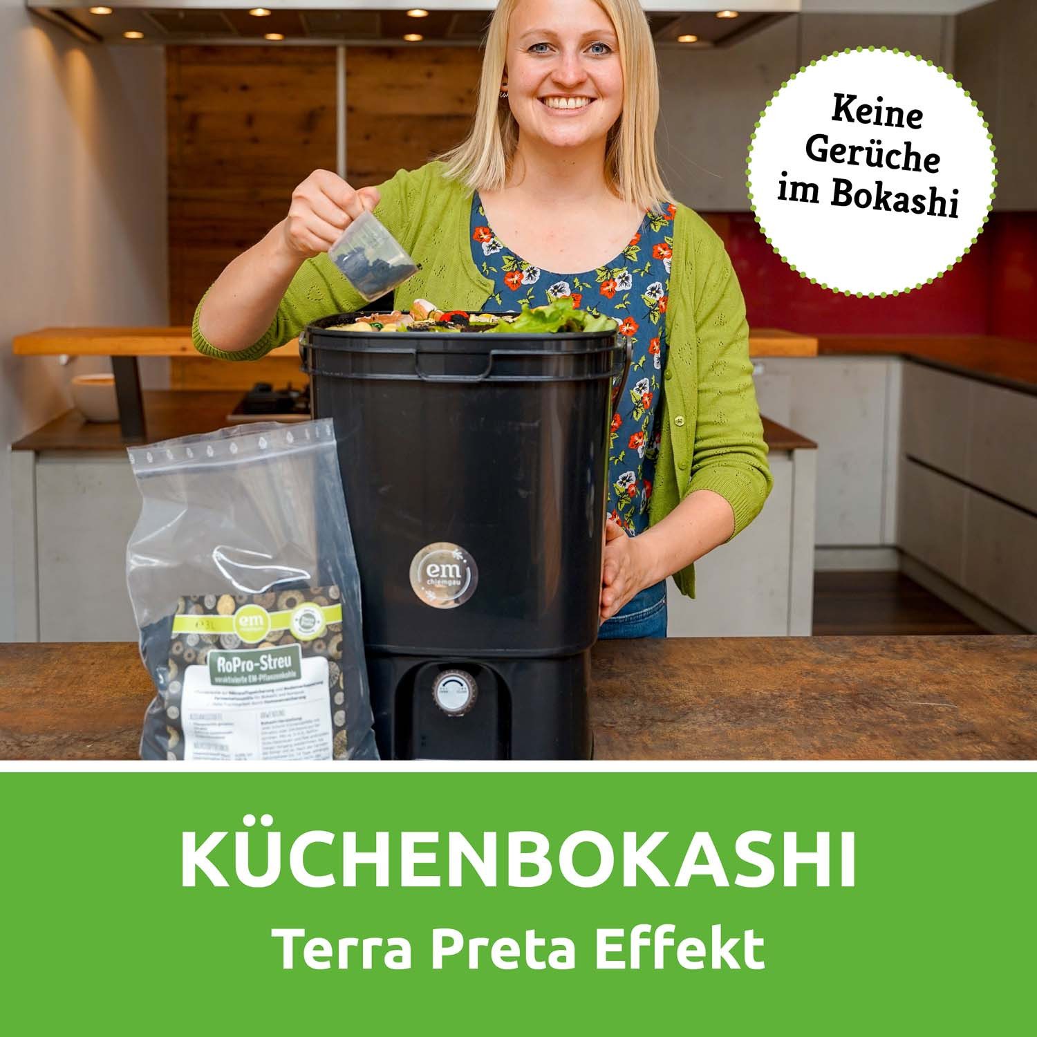 Fischer's EM-Chiemgau Bodenverbesserer RoPro-Streu Bio Pflanzenkohle, Lose abgefüllte Pflanzenkohle mit mikrobieller Voraktivierung., Mikrobiell voraktivierte B – Bild 4 von 5