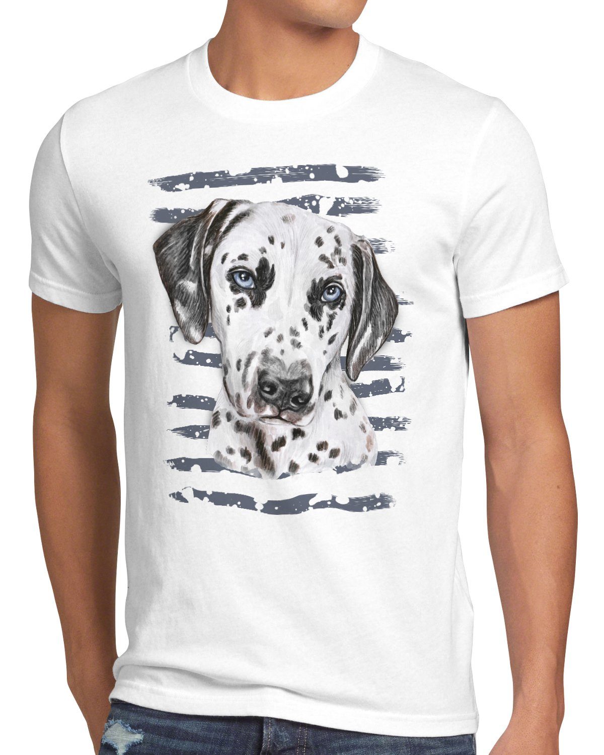 züchter sommer Dalmatiner Herren style3 hundeliebhaber T-Shirt Print-Shirt