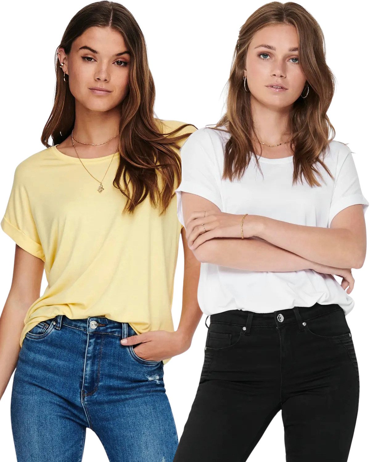 ONLY T-Shirt Stilvolles Basic Shirt mit günstig online kaufen