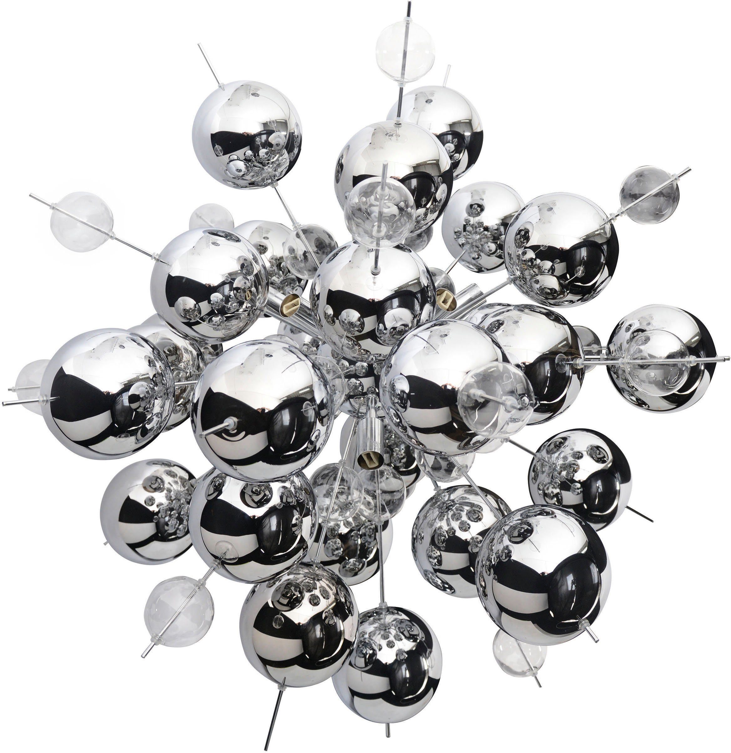 näve Pendelleuchte Explosion, ohne Leuchtmittel, Glaskugeln silber groß/kla günstig online kaufen