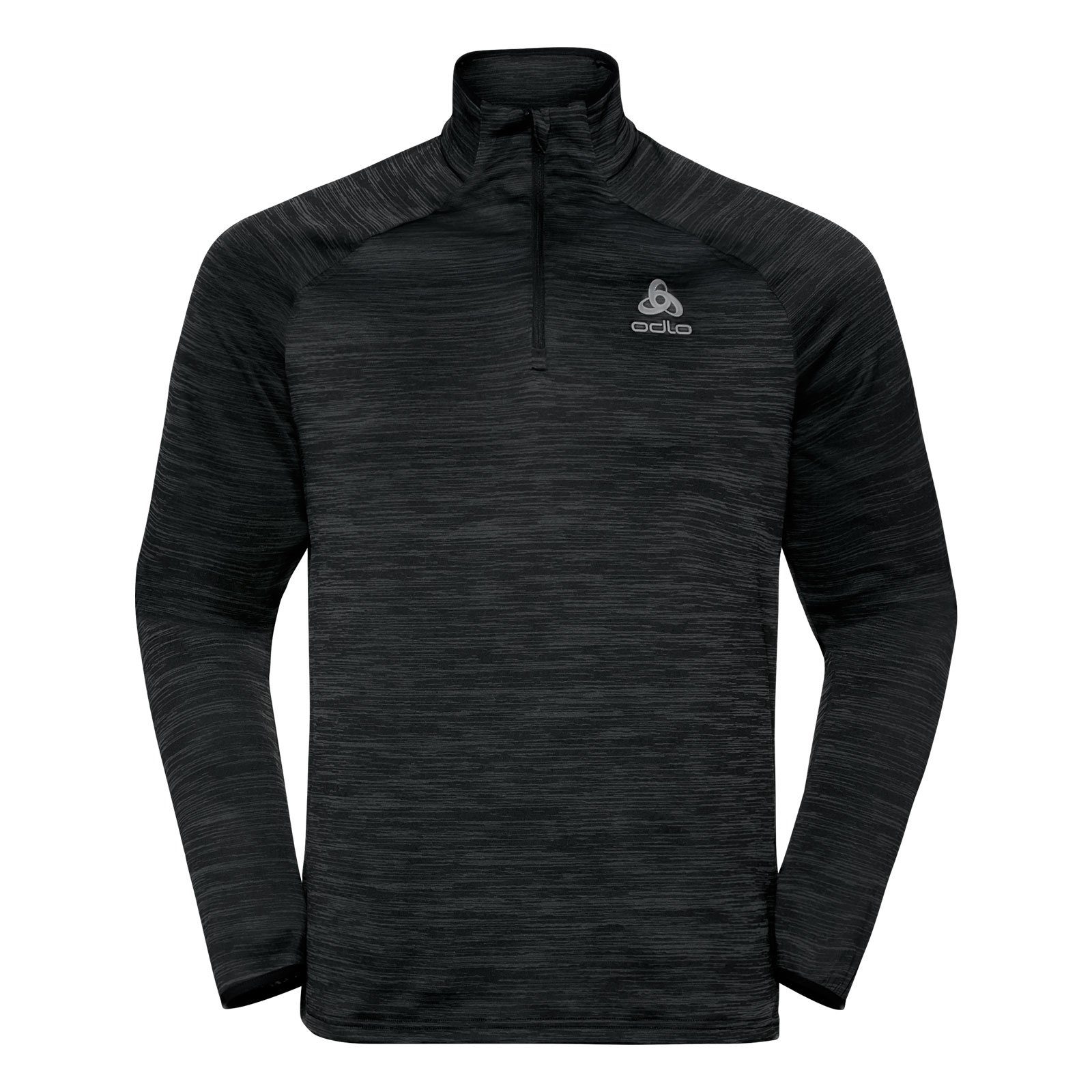 Odlo Stehkragenpullover Midlayer Halfzip Essential Thermal mit Logo auf der Brust und Reißverschluss