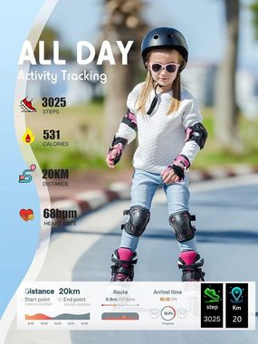 DIGEEHOT Fur Kinder Mit IP68 Wasserdicht Fitness Tracker Smartwatch (Andriod iOS), mit Schrittzähler Pulsuhr AktivitätstrackerKalorienzähler11 Sportmodi