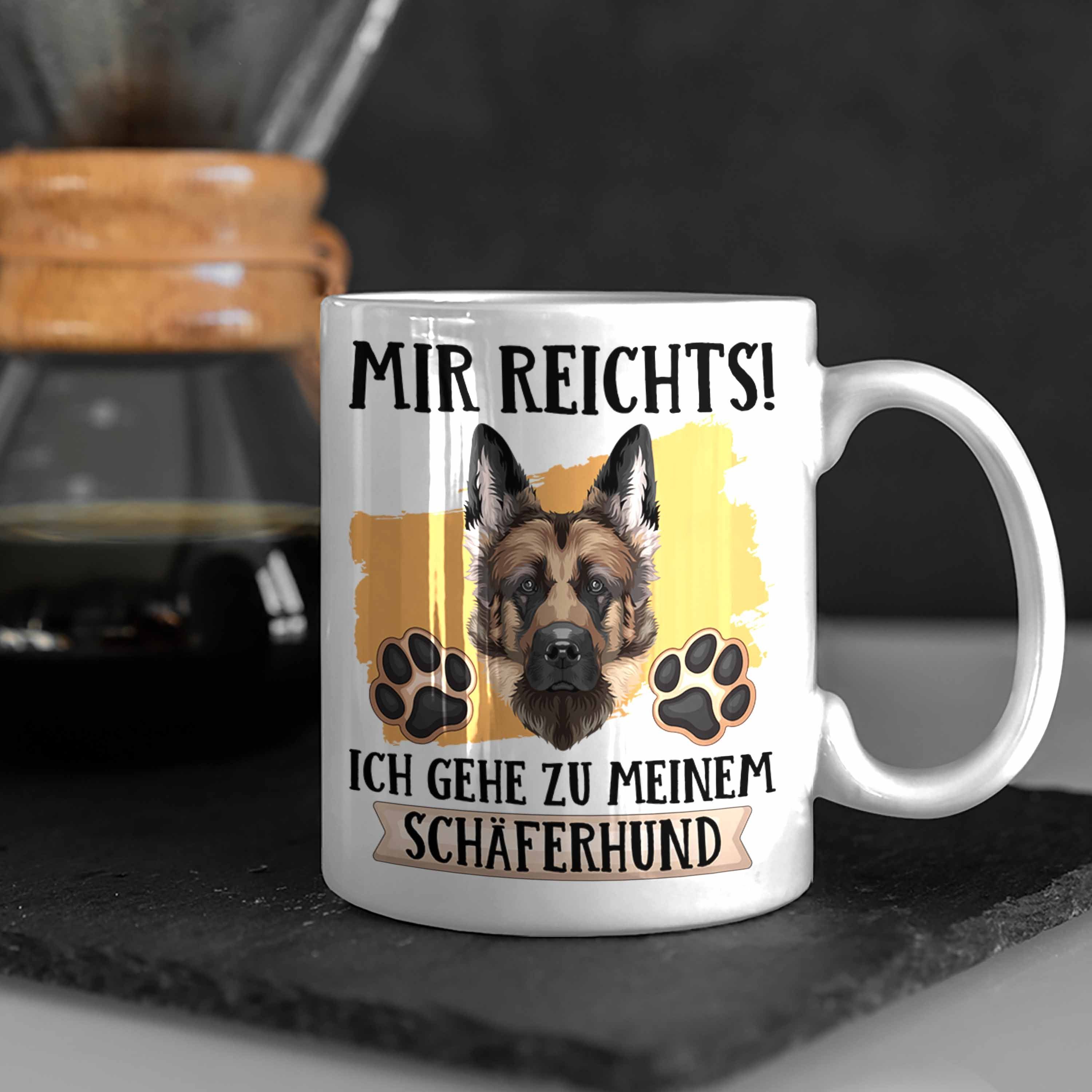 Mir Tasse Geschenkidee Besitzer Schäferhund Weiss Lustiger R Trendation Geschenk Spruch Tasse