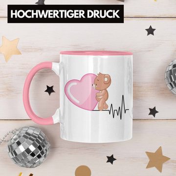 Trendation Tasse Trendation - Bär Herzschlag Tasse Geschenk für Bären Fans Hobby Gesche