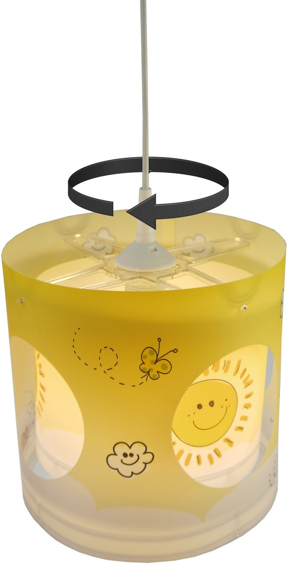 niermann Hängeleuchte Dreh-Pendelleuchte Sunny, Kinderzimmer, Kinderlampe