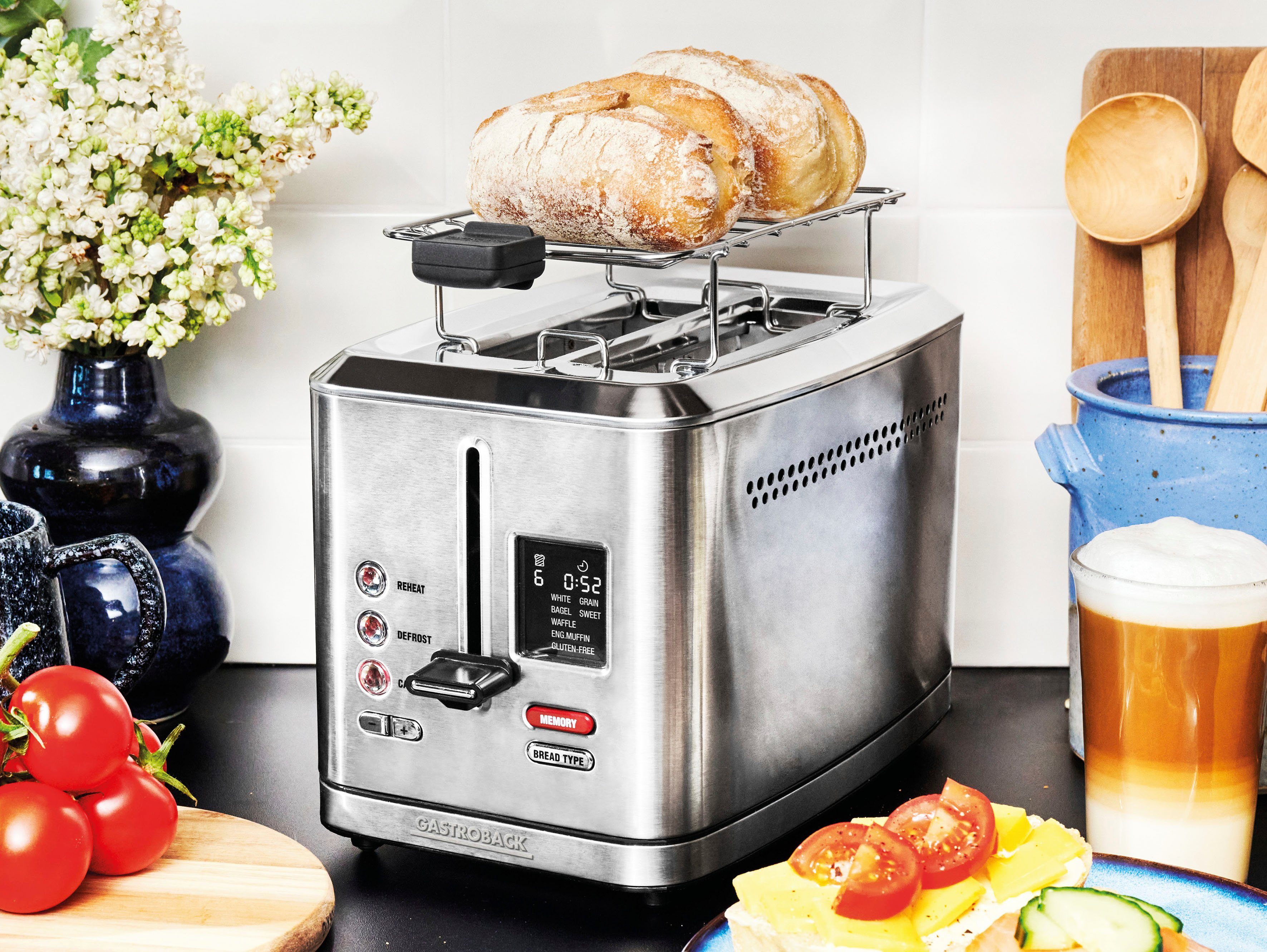 Scheiben, 42395 Toaster Digital Toaster 2S, Gastroback W 2 950 Design für