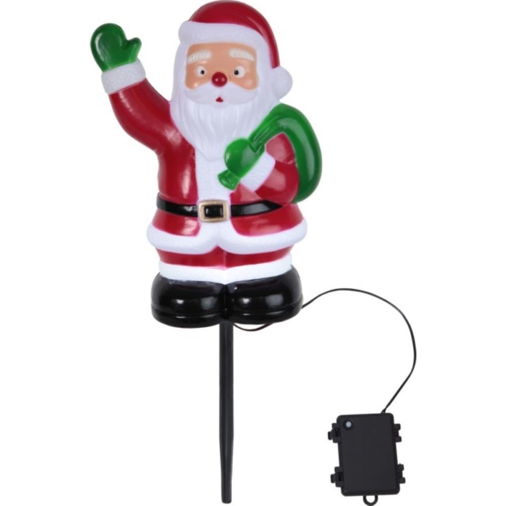 STAR TRADING LED Dekofigur STAR Trading LED-Weihnachtsmann 28 cm mit Erdspieß