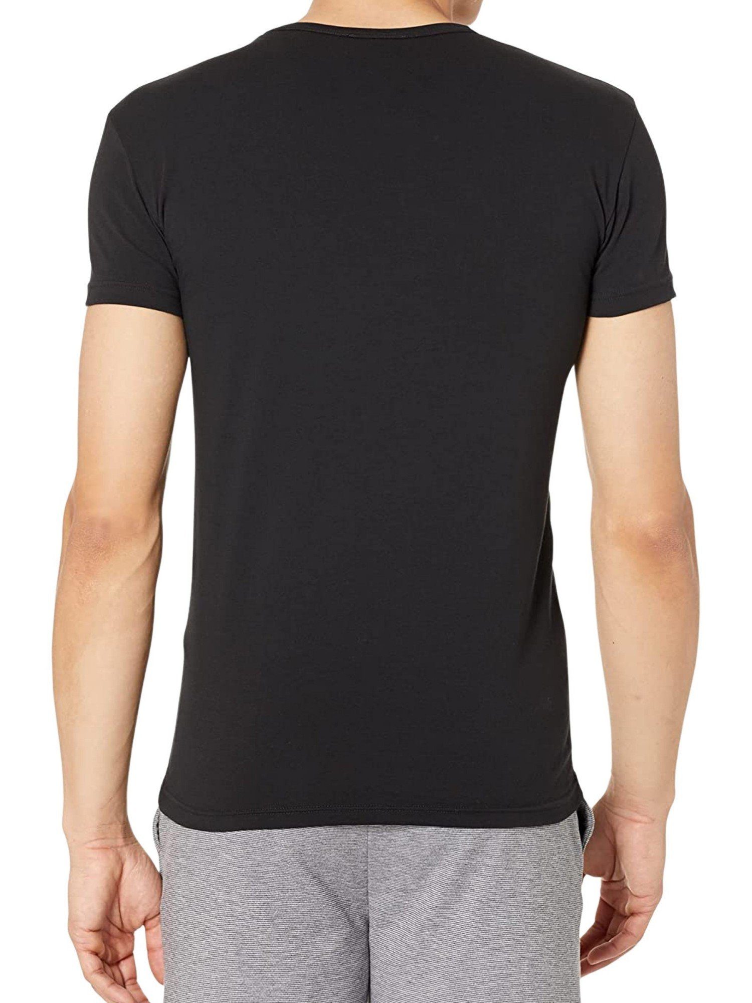 black Emporio mit Armani im Basic-T-Shirt Shirt 23820 T-Shirt / (2-tlg) 2-Pack black