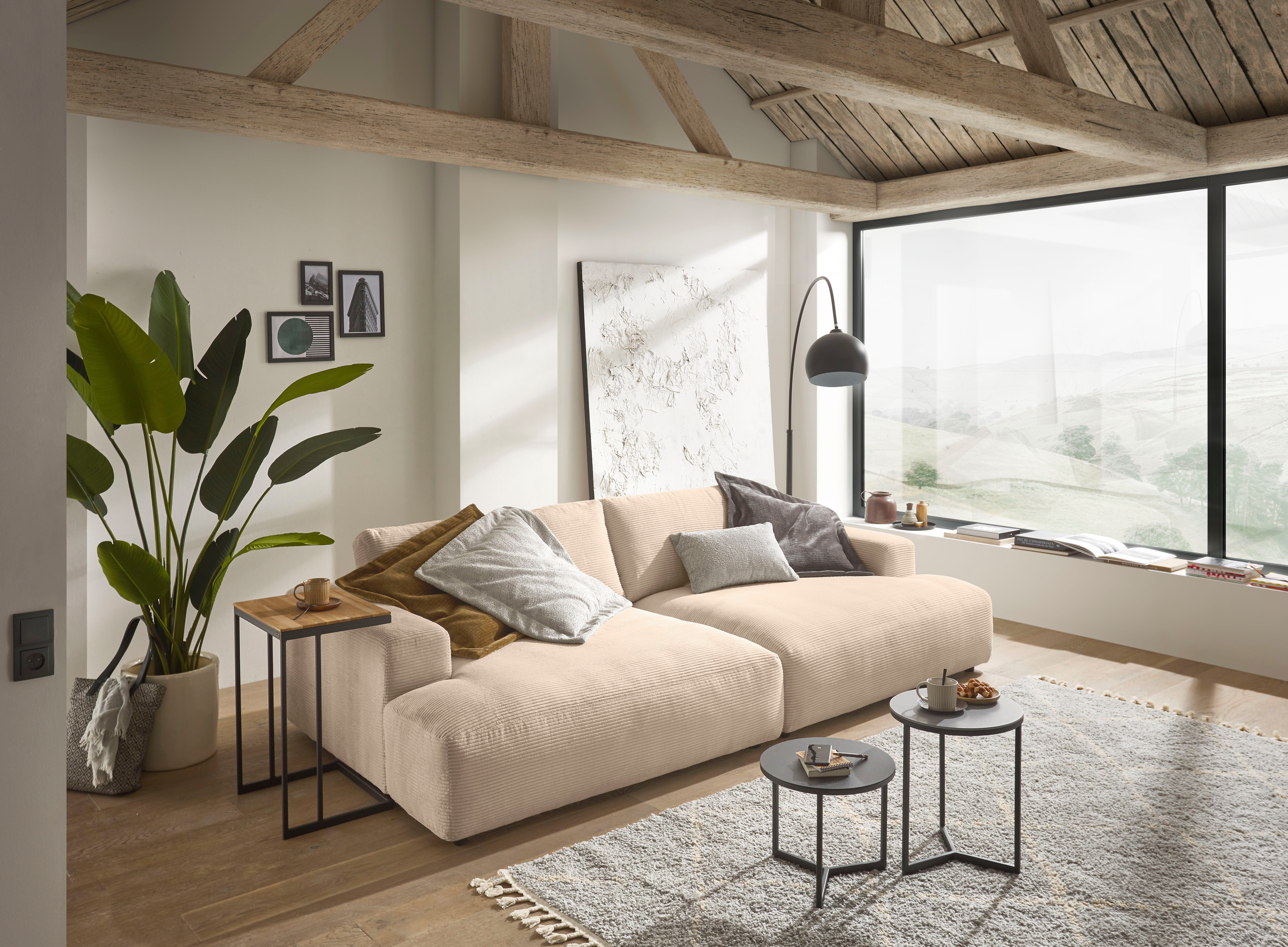 GALLERY M branded by Musterring 292 Lucia, nature Cord-Bezug, Breite cm Loungesofa