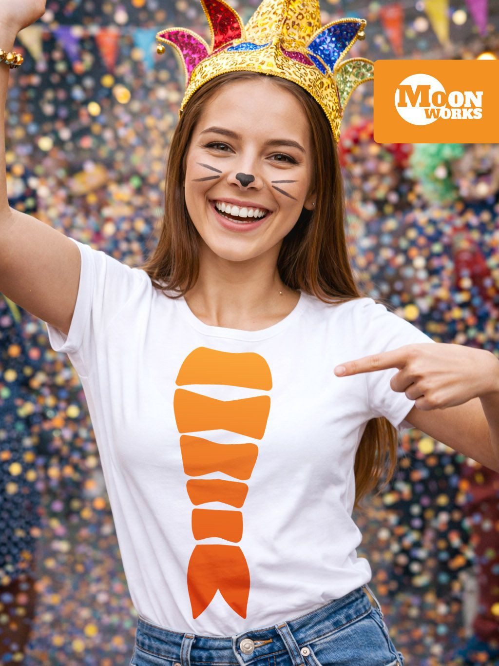 MoonWorks Print-Shirt Damen T-Shirt Sushi Kostüm Fasching Karneval Verkleid günstig online kaufen