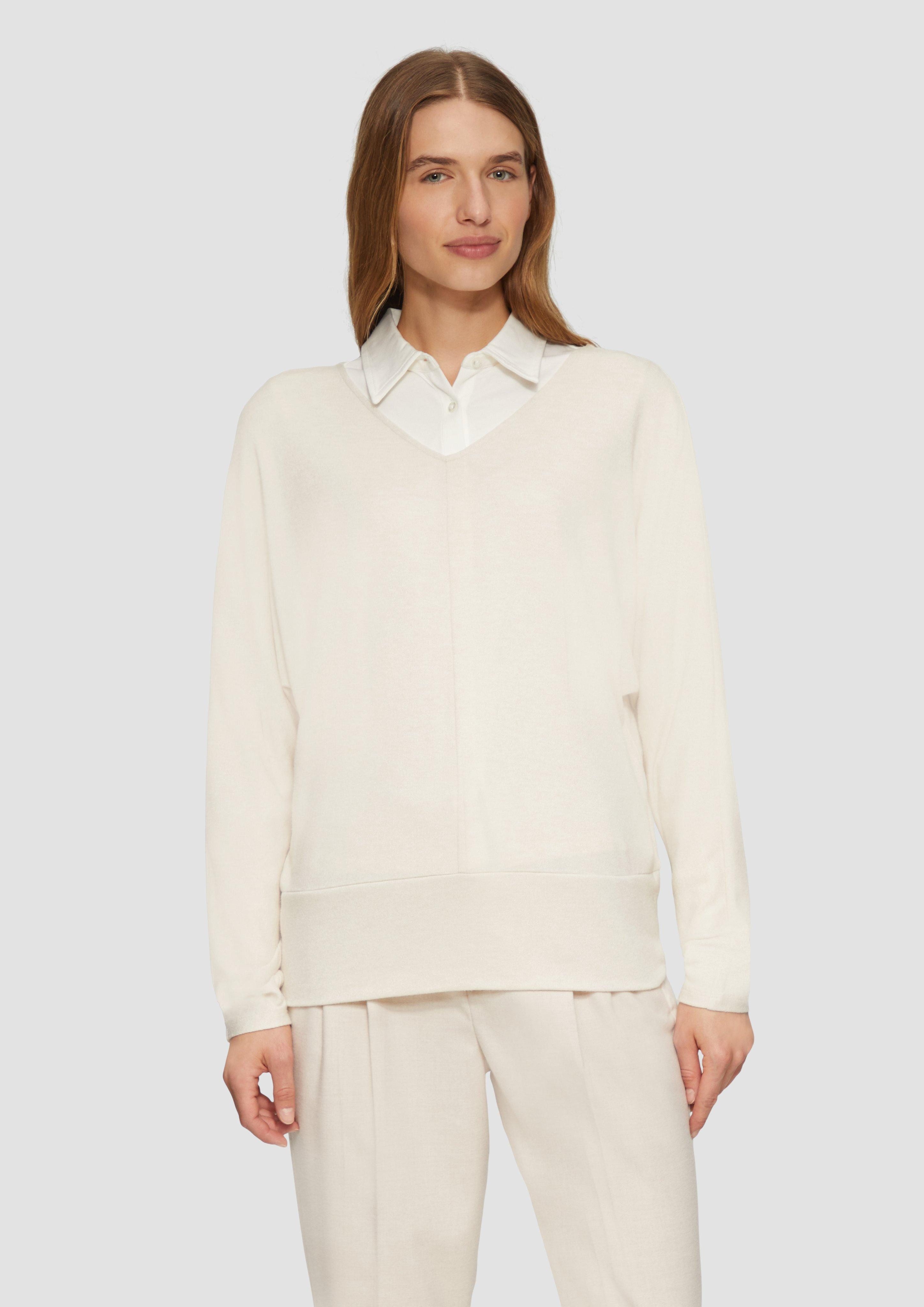 s.Oliver Langarmshirt Langarmshirt mit Fledermausärmeln und günstig online kaufen