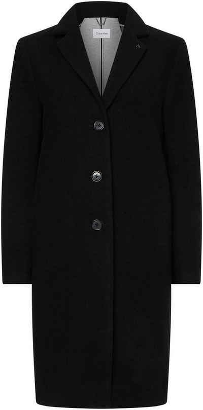 Calvin Klein Wollmantel »BONDED CROMBIE COAT« mit Reversevers, Einreiher