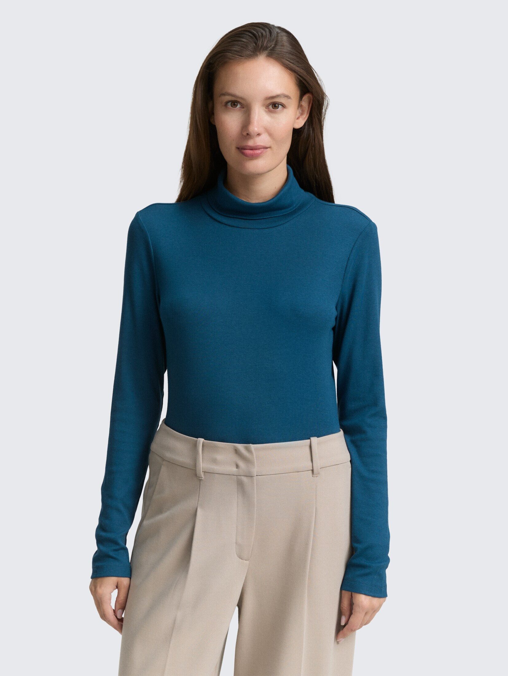 TOM TAILOR Langarmshirt Langarmshirt mit Rollkragen günstig online kaufen