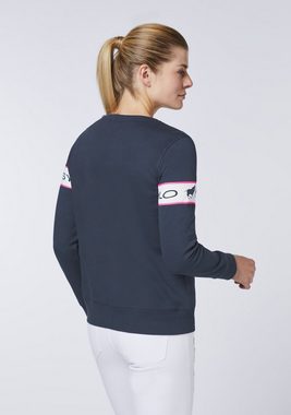 Polo Sylt Sweatshirt mit eingearbeitetem Logo-Kontraststreifen