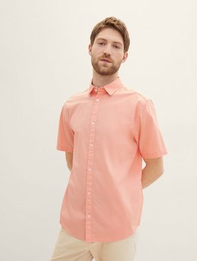 TOM TAILOR Langarmhemd Basic Kurzarmhemd aus Popeline