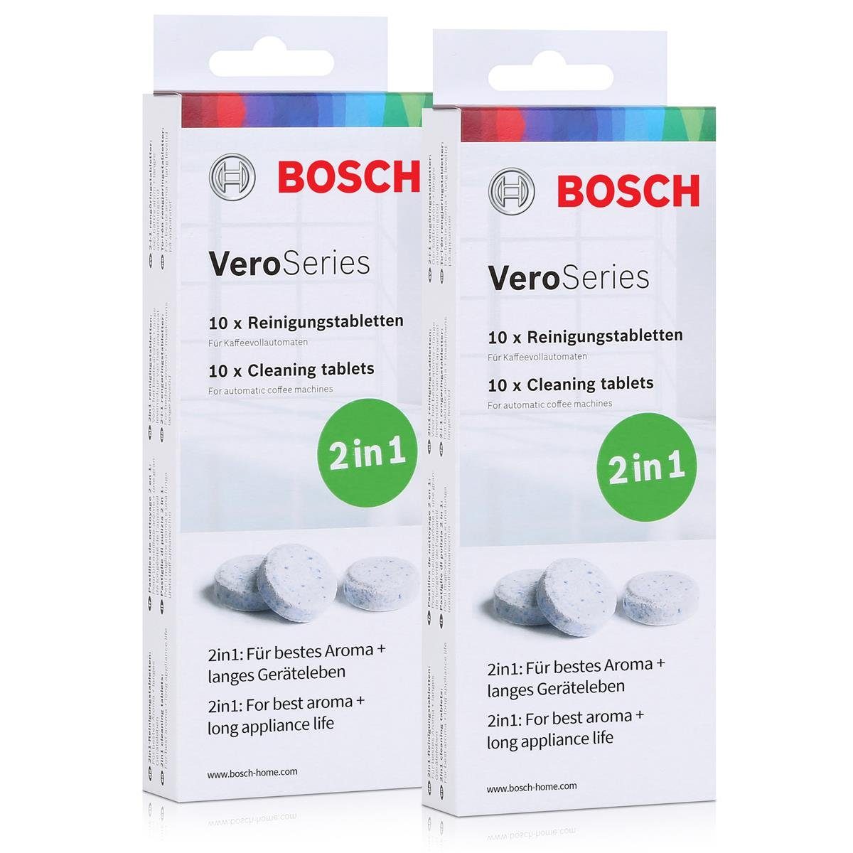 (2er Tabletten Reinigungstabletten 10 Reinigungstabletten Bosch BOSCH - 2in1 VeroSeries TCZ8001A