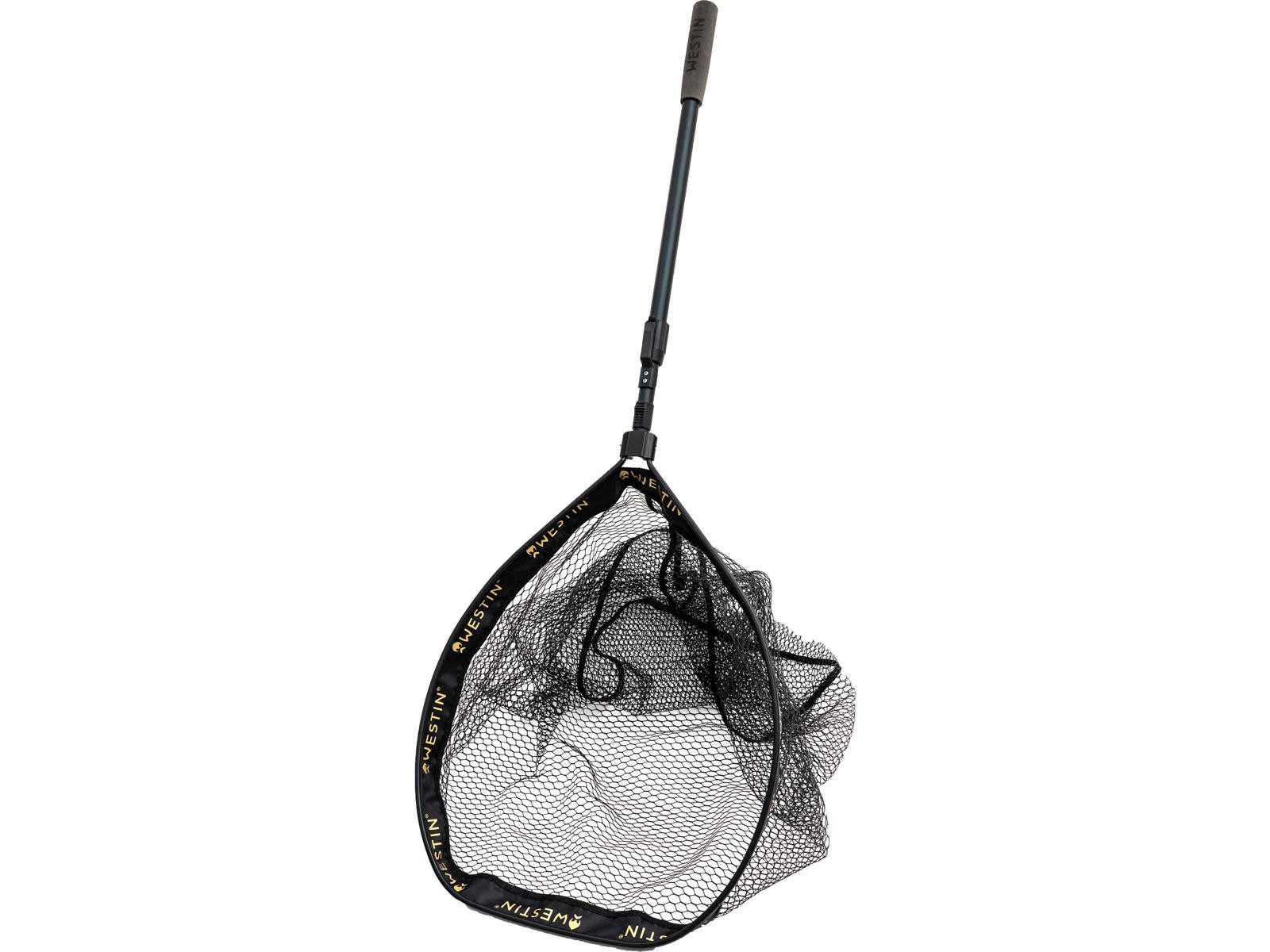 Westin Fishing Angelkescher W3 C&R Landing Net - 2 Größen wählbar - Gummi Netz Kescher - Teleskop (1-St), Knotenloses, gummibeschichtetes Netz