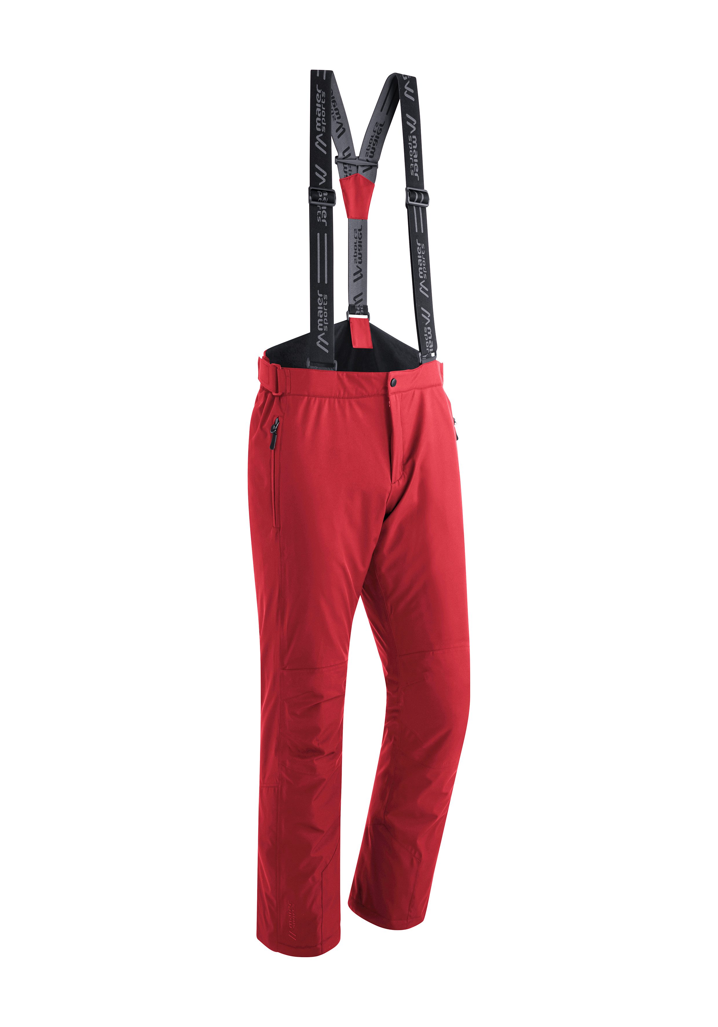Maier Sports Skihose Joscha Slim Herren Schneehose mit Hosenträgern, wind/wasserdicht, Slim Fit