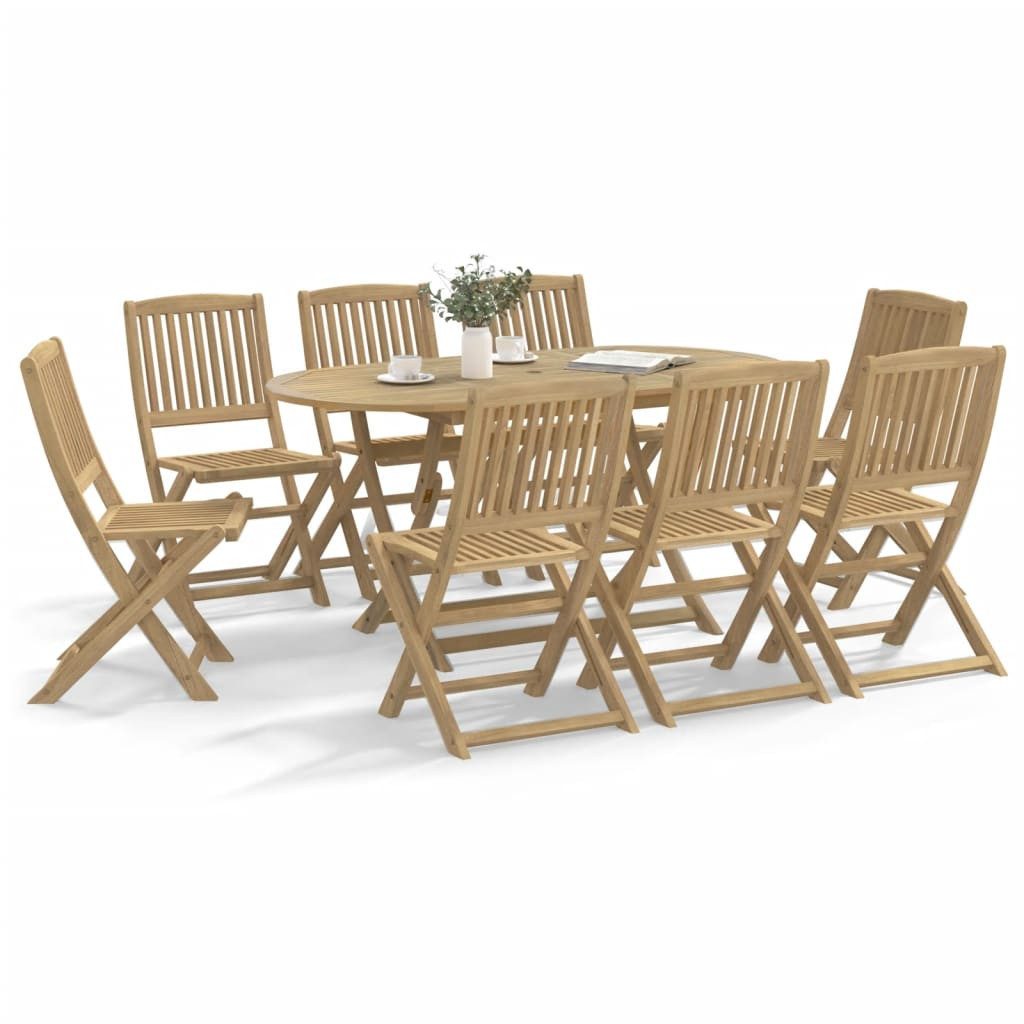 vidaXL Loungeset vidaXL 9-tlg. Garten-Essgruppe Massivholz Akazie