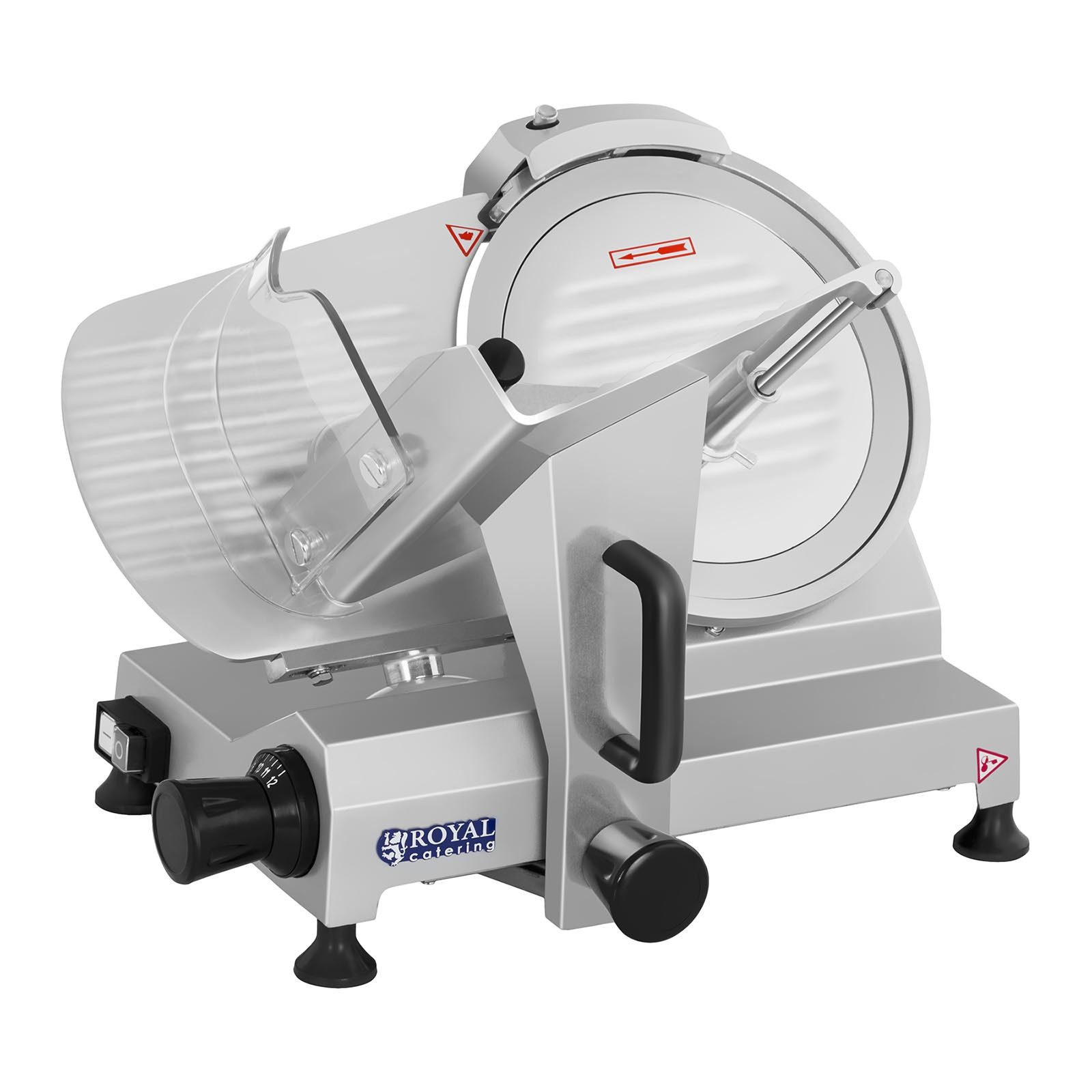 Royal Catering Allesschneider Aufschnittmaschine 0-12mm Schneidemaschine Wurstschneider Stufenlos, 150 W