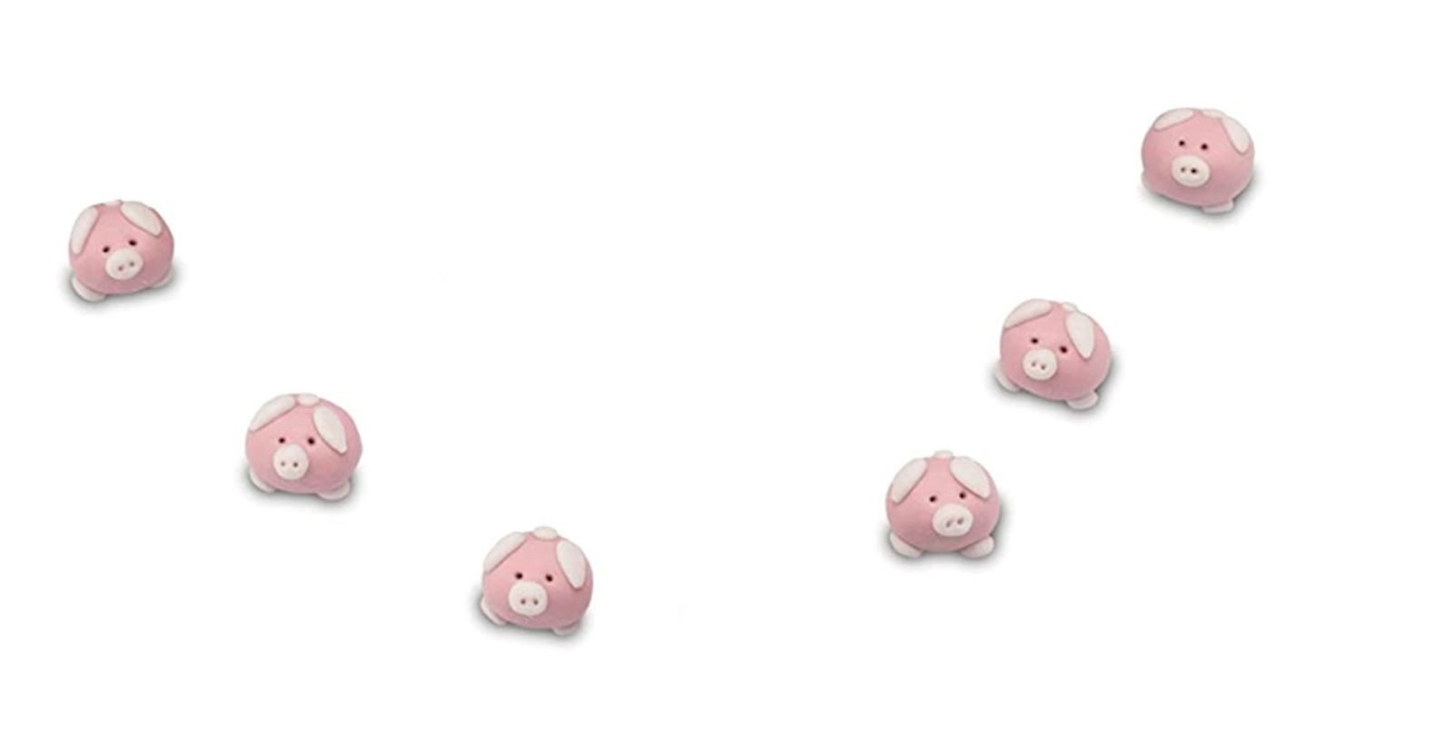 LOGOPLAY Spiel Set = 6 Ersatzschweinchen, Familienspiel, Set = 6 Ersatzschweinchen für Funny Pigz
