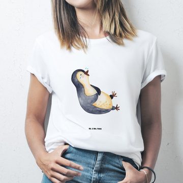 Mr. & Mrs. Panda T-Shirt Pinguin Lachen - Weiß - Geschenk, Party, Geburstag, Humor, Tshirt, Ju (1-tlg)