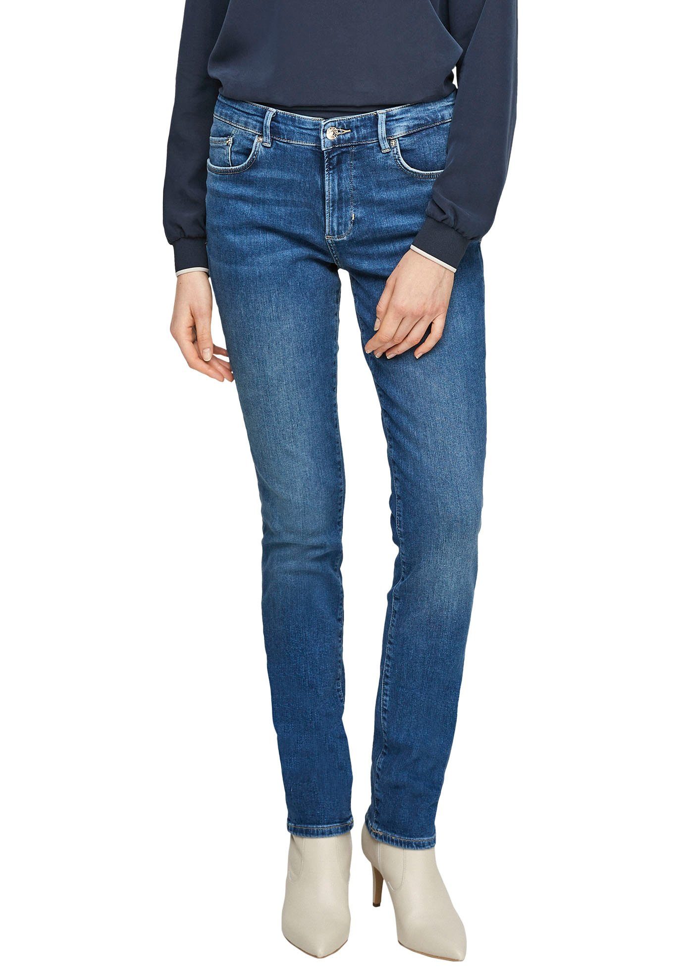 s.Oliver Slim-fit-Jeans Betsy in Basic 5-Pocket Form blue-Stretch