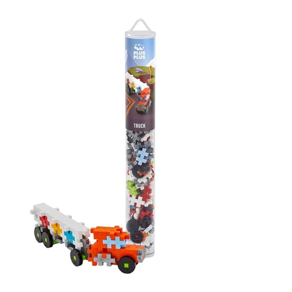 PLUS-PLUS 100 Kreativ Bausteine Lastwagen Spielbausteine, (100 St)