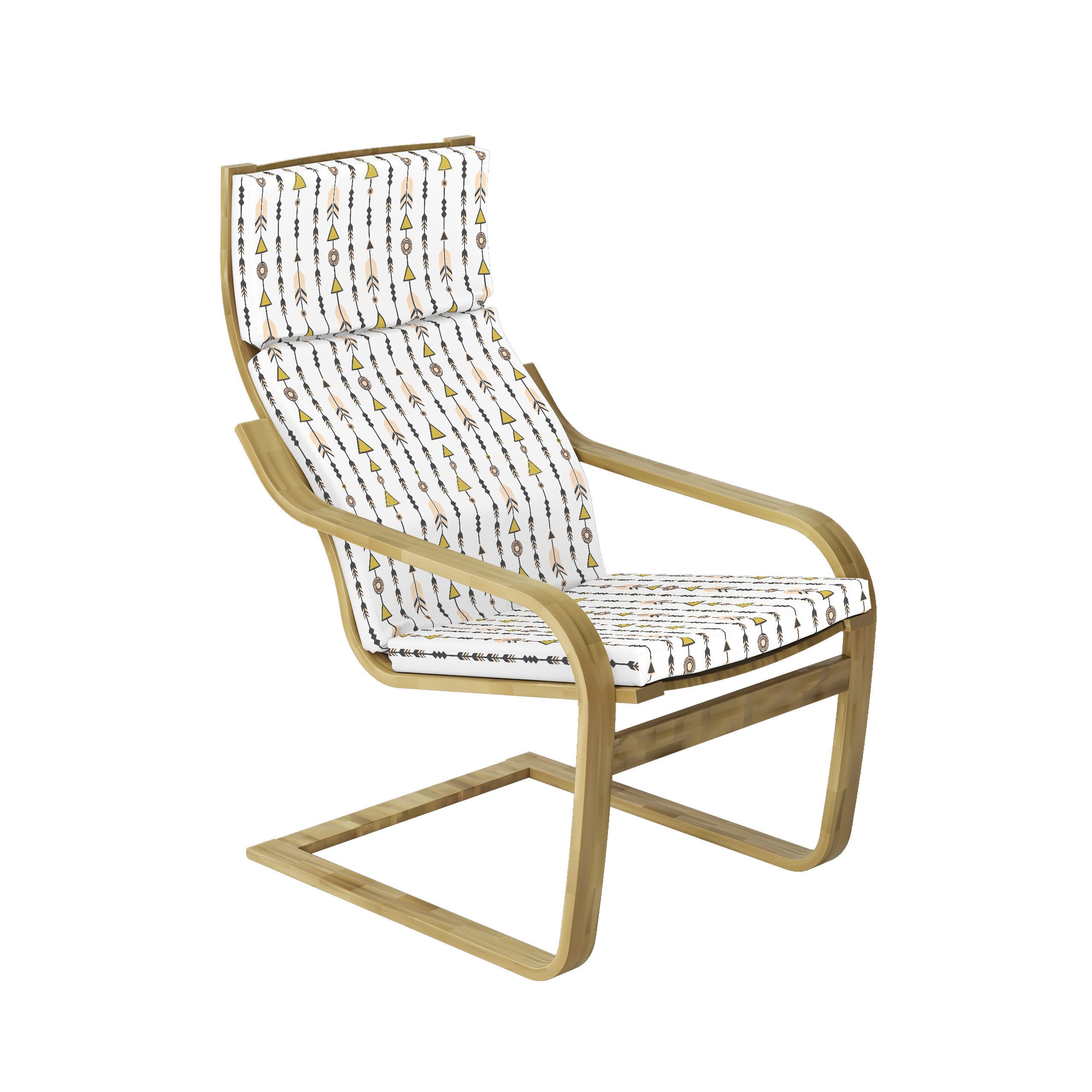 Abakuhaus Stuhlkissen Sitzkissen mit Stuhlkissen mit Hakenschlaufe und Reißverschluss, Pfeil Boho Retro Style
