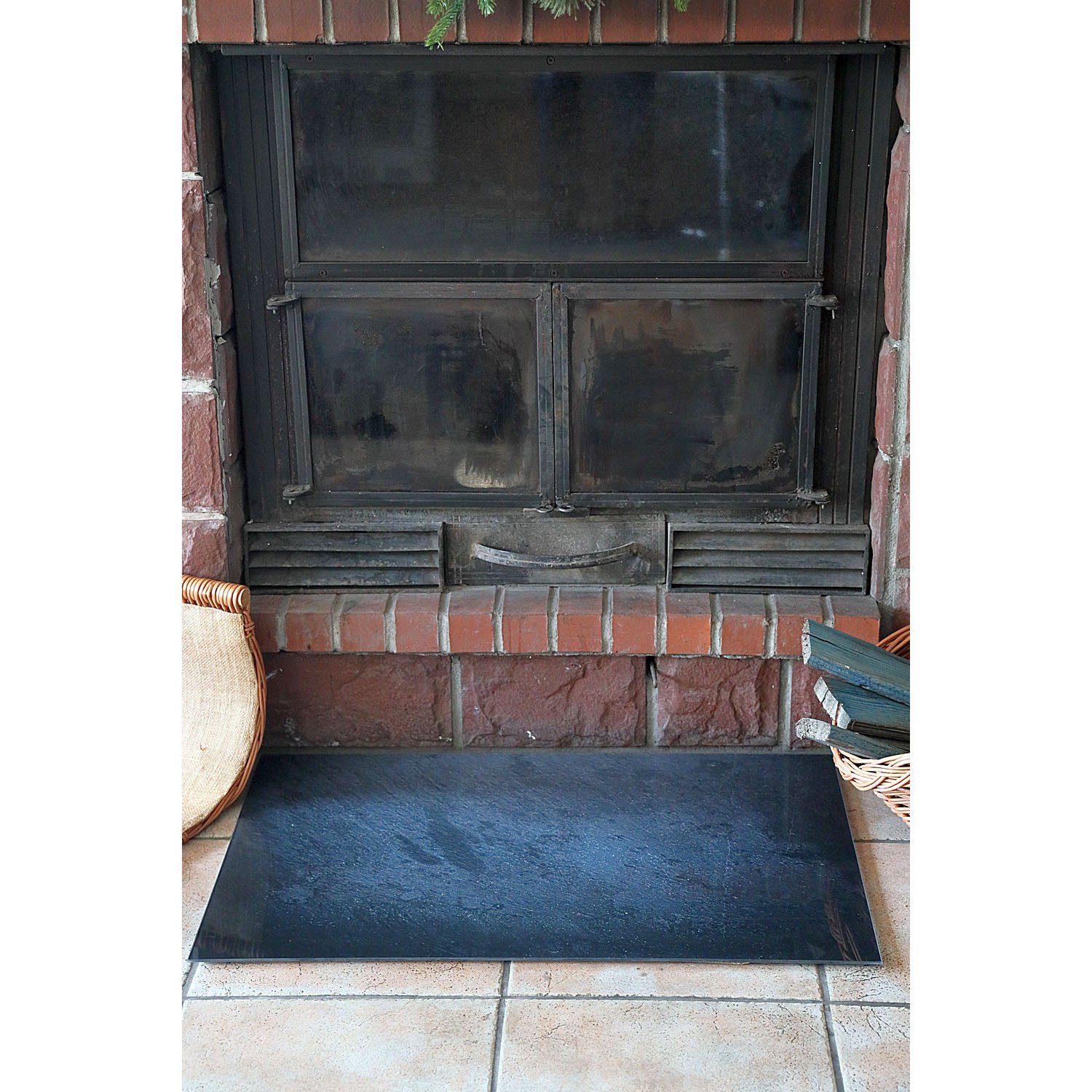 TMK ArtDeko Glasplatte Für Kaminofen - Funkenschutz 4mm Stark