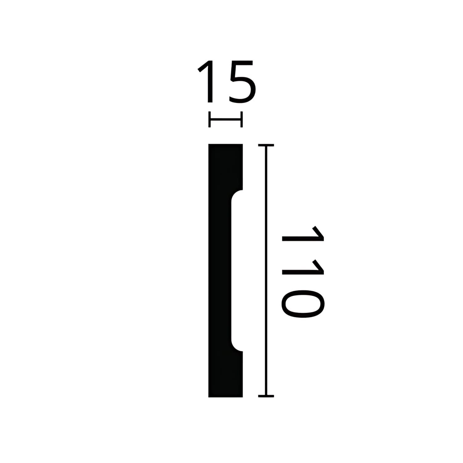 NOËL & MARQUET by nmc Sockelleiste NMC FD2S WALLSTYL Sockelleiste Zierleiste Wandleiste Türumrandung 2 m, L: 200 cm, H: 11 cm, Sockelleiste, 1-St., Zierleiste Wandleiste Türumrandung Modernes Design, mit Kabelaussparung