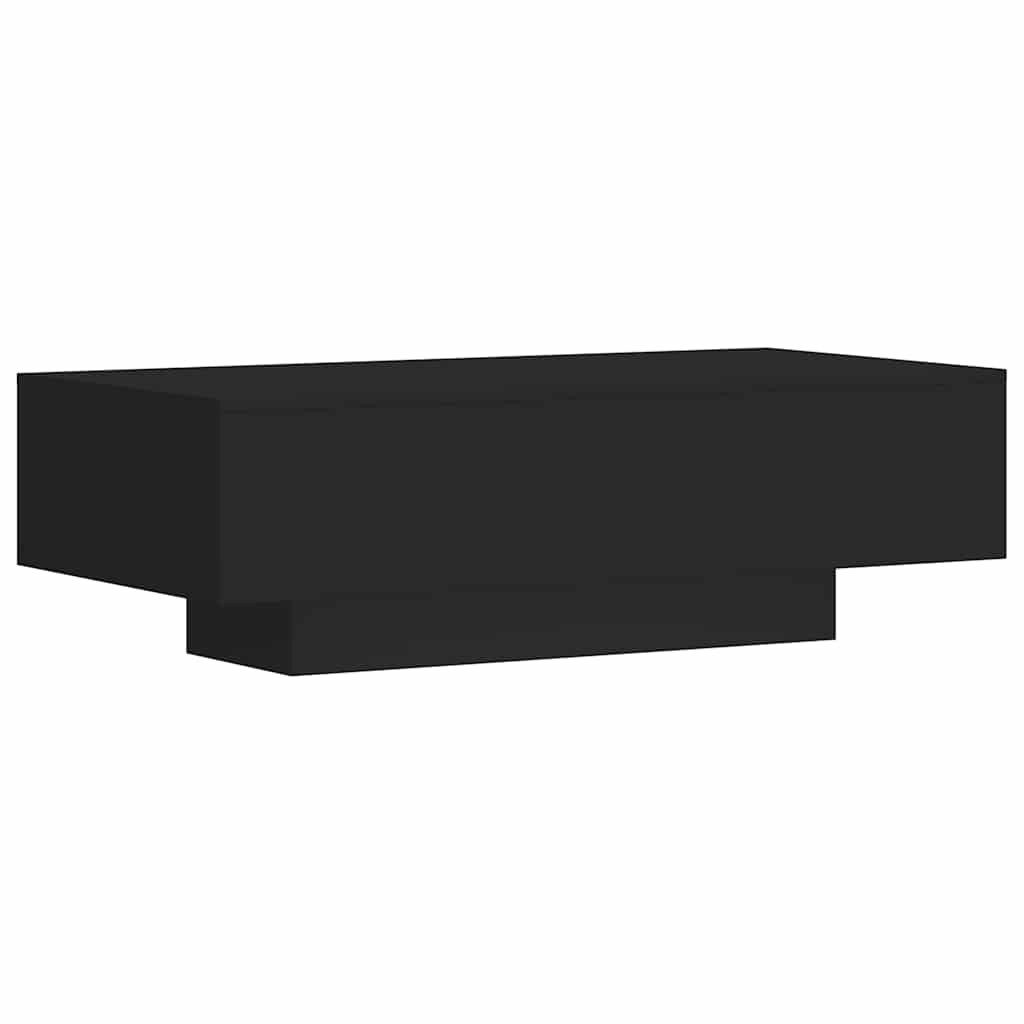 furnicato Couchtisch Schwarzer aus Holzwerkstoff 100 x 49,5 x 31 cm (1-St), Feuchtigkeitsbeständiger Wohnzimmertisch mit glatter Oberfläche – Bild 4 von 5