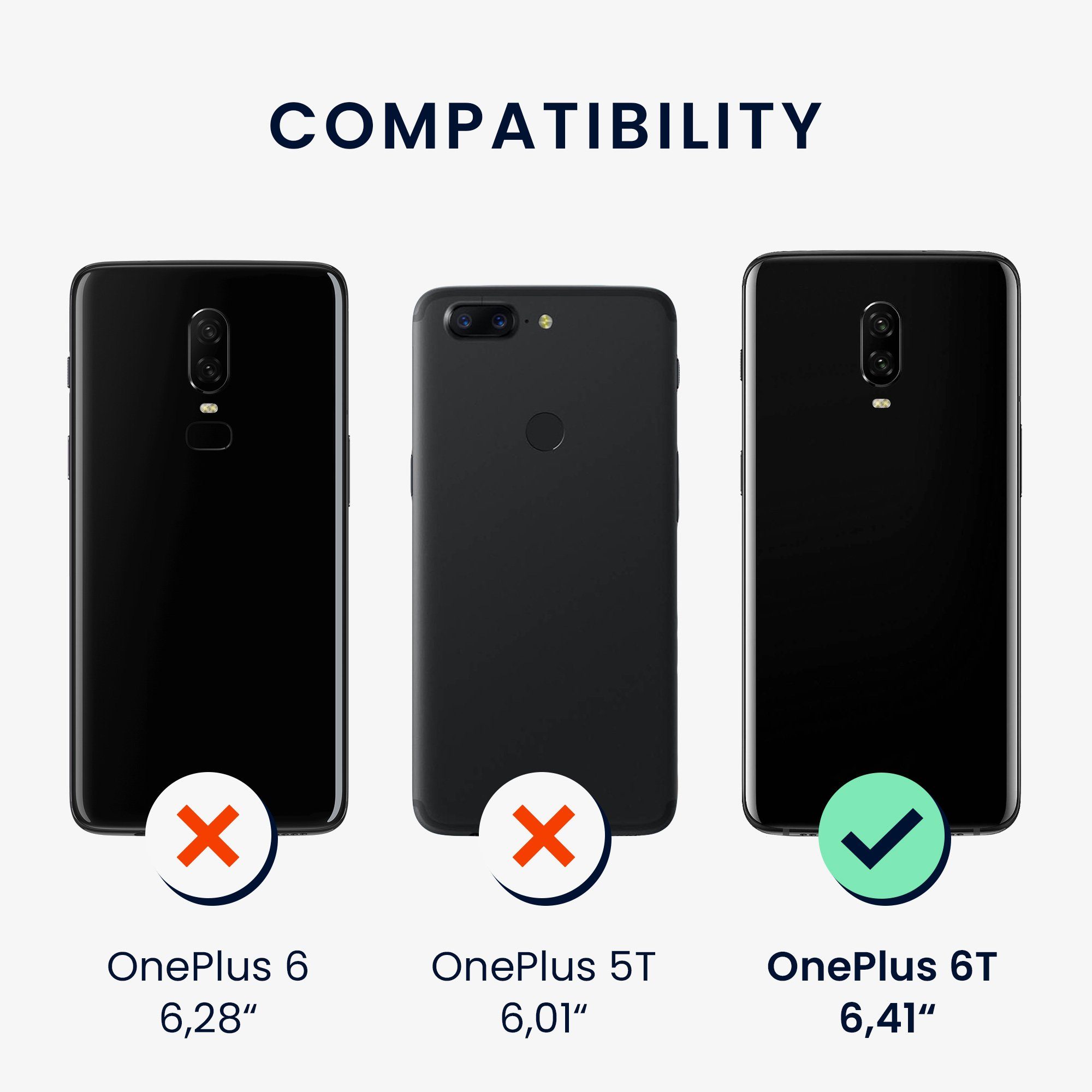 kwmobile Handyhülle Handyhülle für OnePlus 6T Hülle, Weiches Handy Silikon Case - Schutzhülle Cover